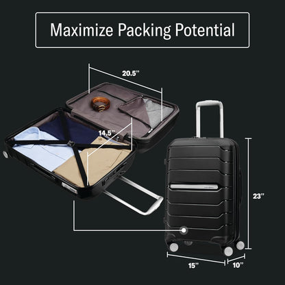 Carry-On Luggage I Hardside Spinner Suitcase encalife