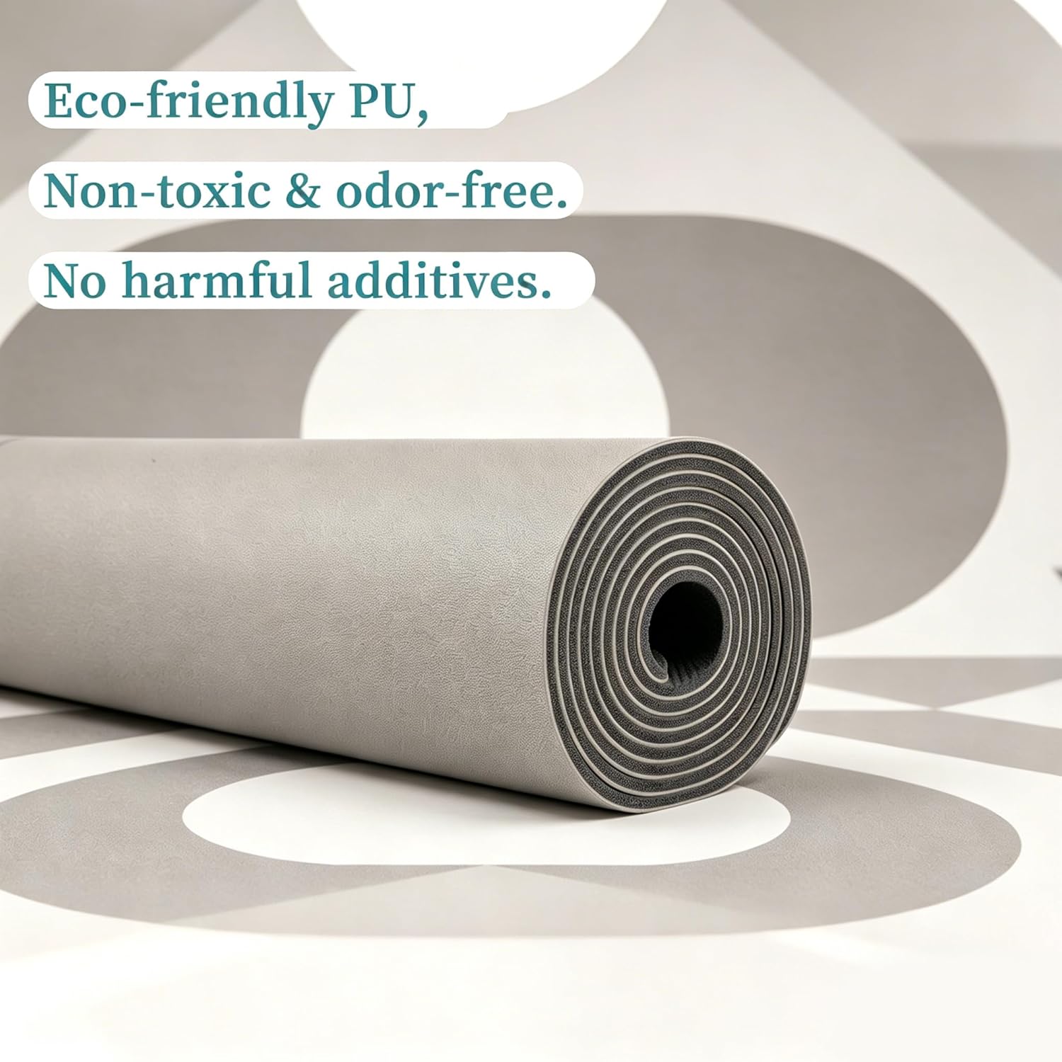Yoga Mat I Non-Slip Mat with Natural Rubber Base encalife