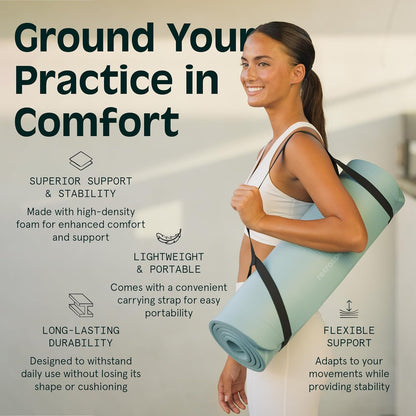 Thick Yoga Mat I Non-Slip Exercise I Pilates Mat encalife