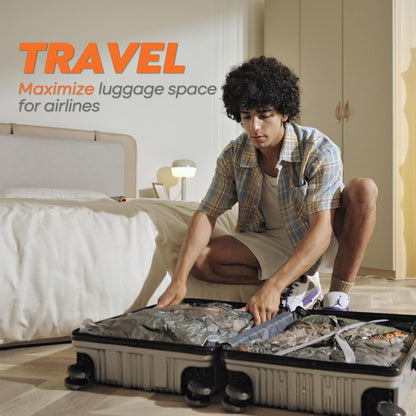 Travel Backpack Vacuum Storage Bag Set encalife