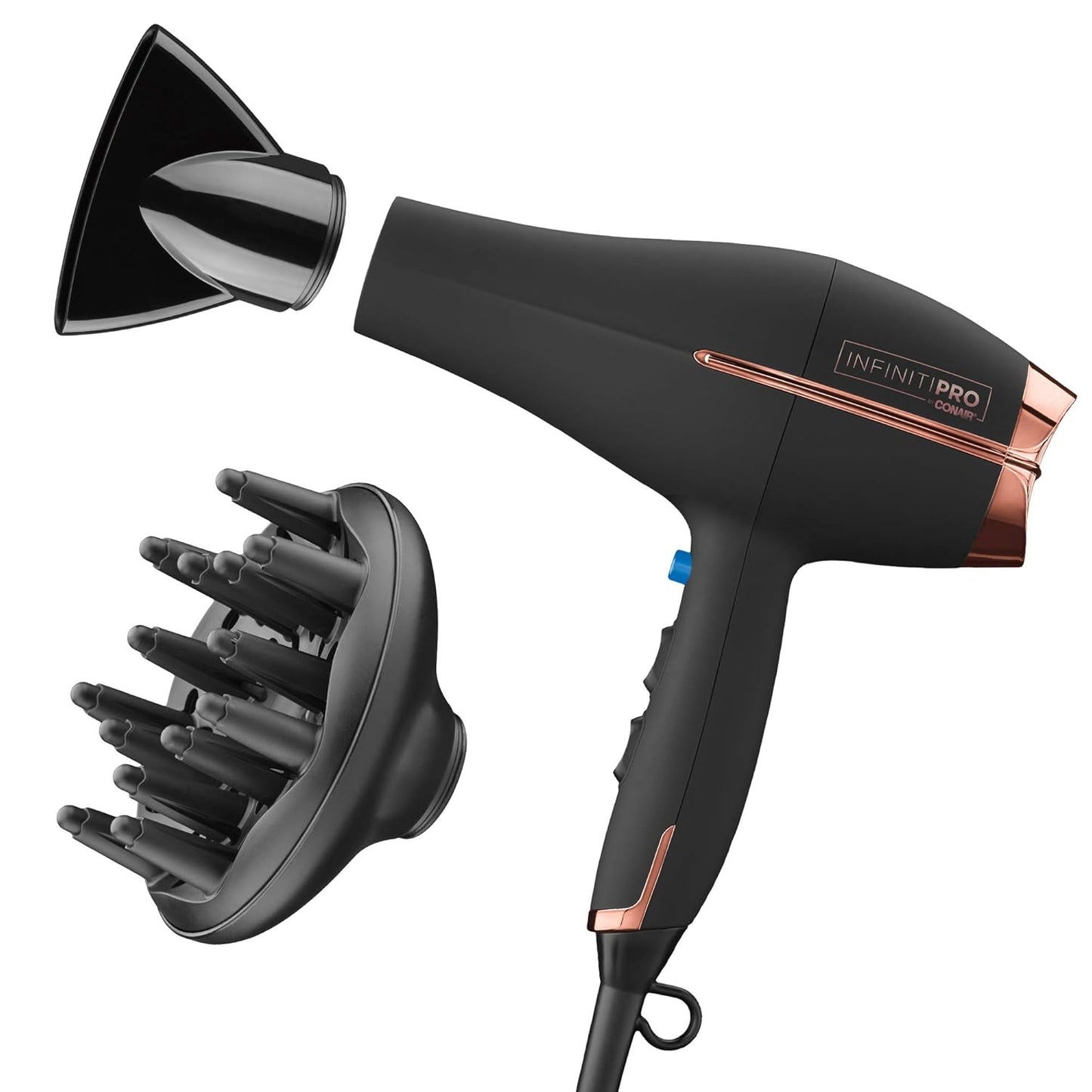 1875W Ceramic Hair Dryer | Ionic Blow Dryer with Diffuser & Concentrator