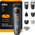 Cordless beard trimmer with adjustable combs