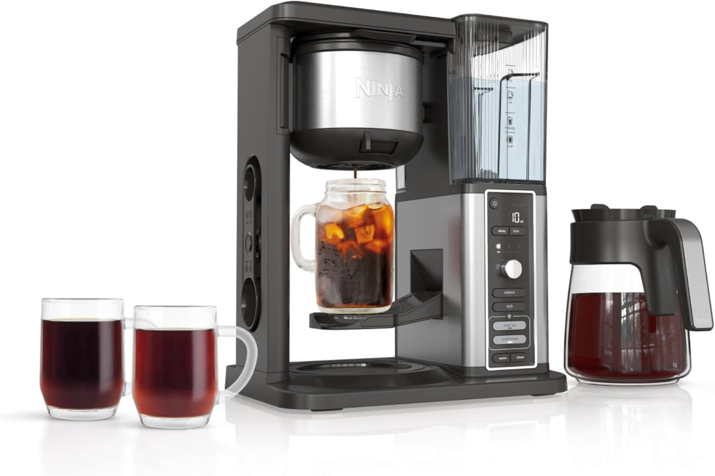 Hot Iced Coffee Maker with Frother encalife