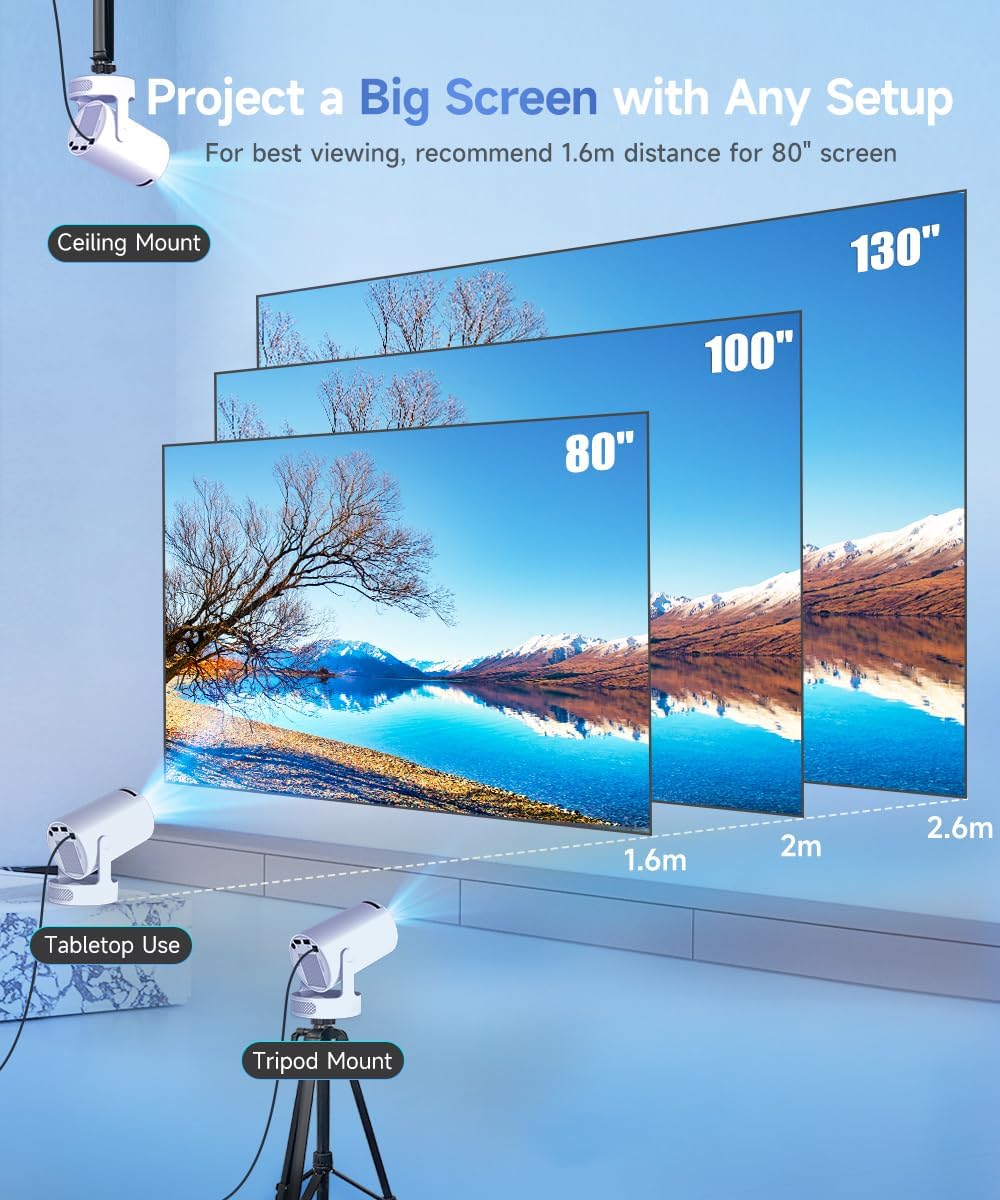 Portable Smart Mini Projector For Home Cinema encalife