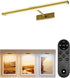 Rechargeable LED wall light illuminating framed artwork