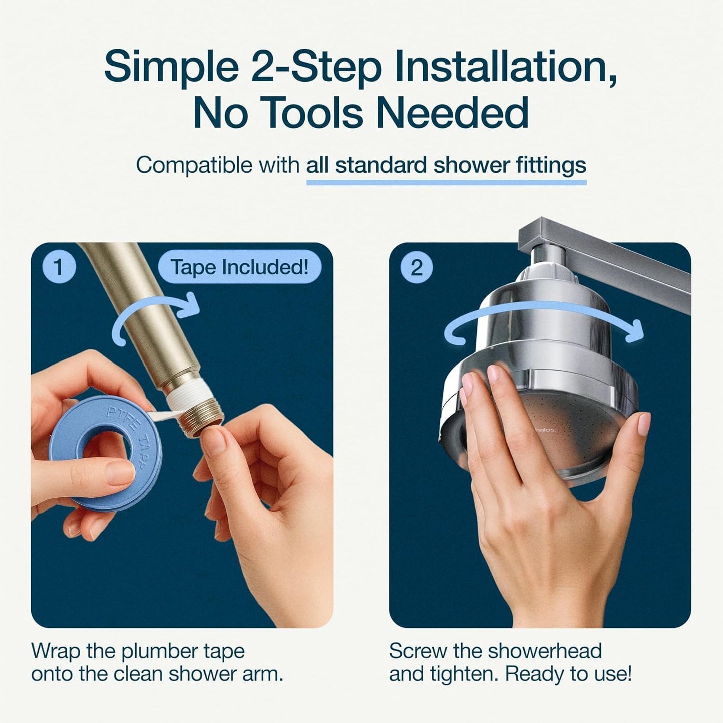 High Pressure Filtered I Shower Head for Hard Water encalife