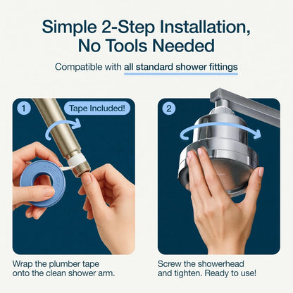 High Pressure Filtered I Shower Head for Hard Water encalife