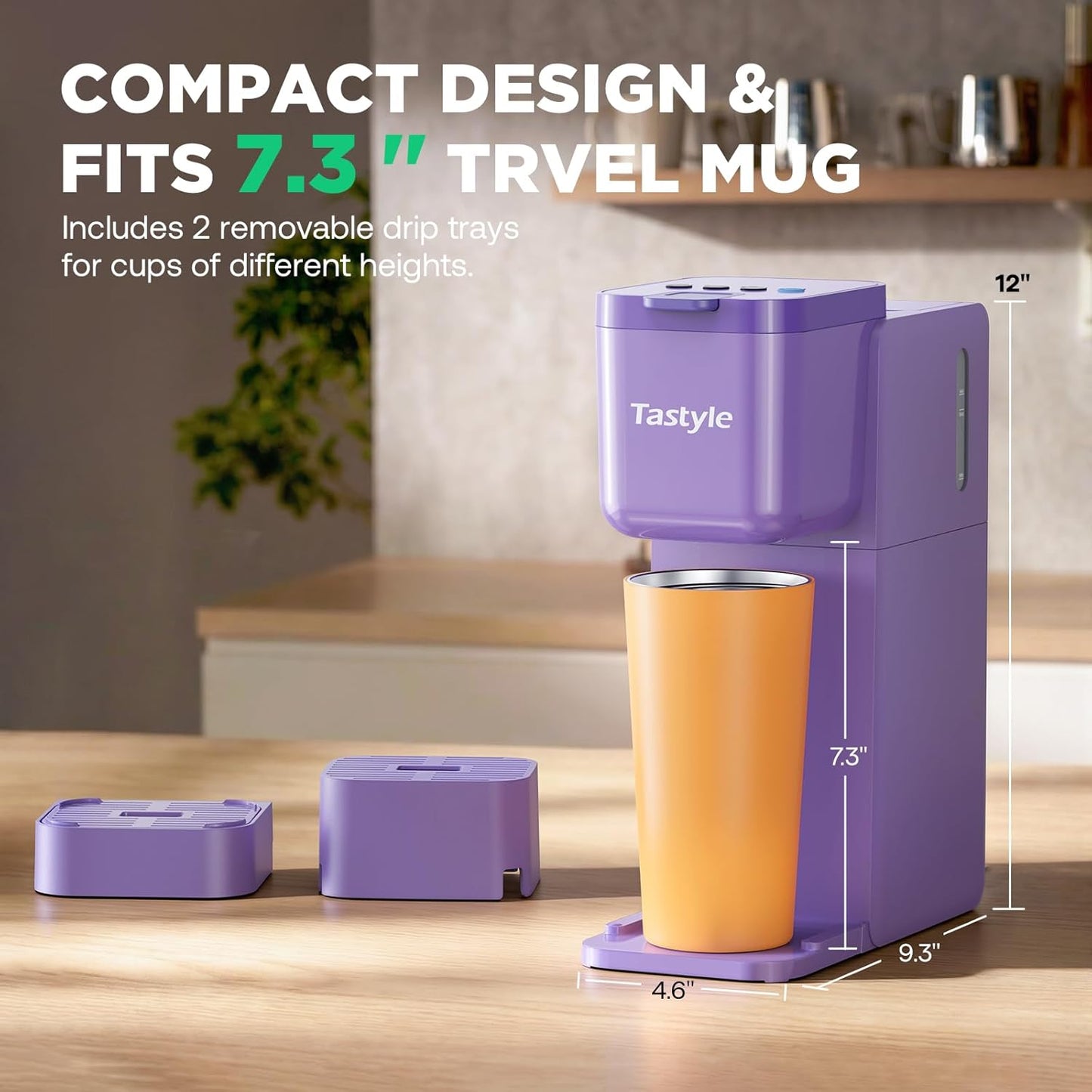 Single Serve Coffee Maker K-Cup Iced Hot Compact Travel Mug encalife