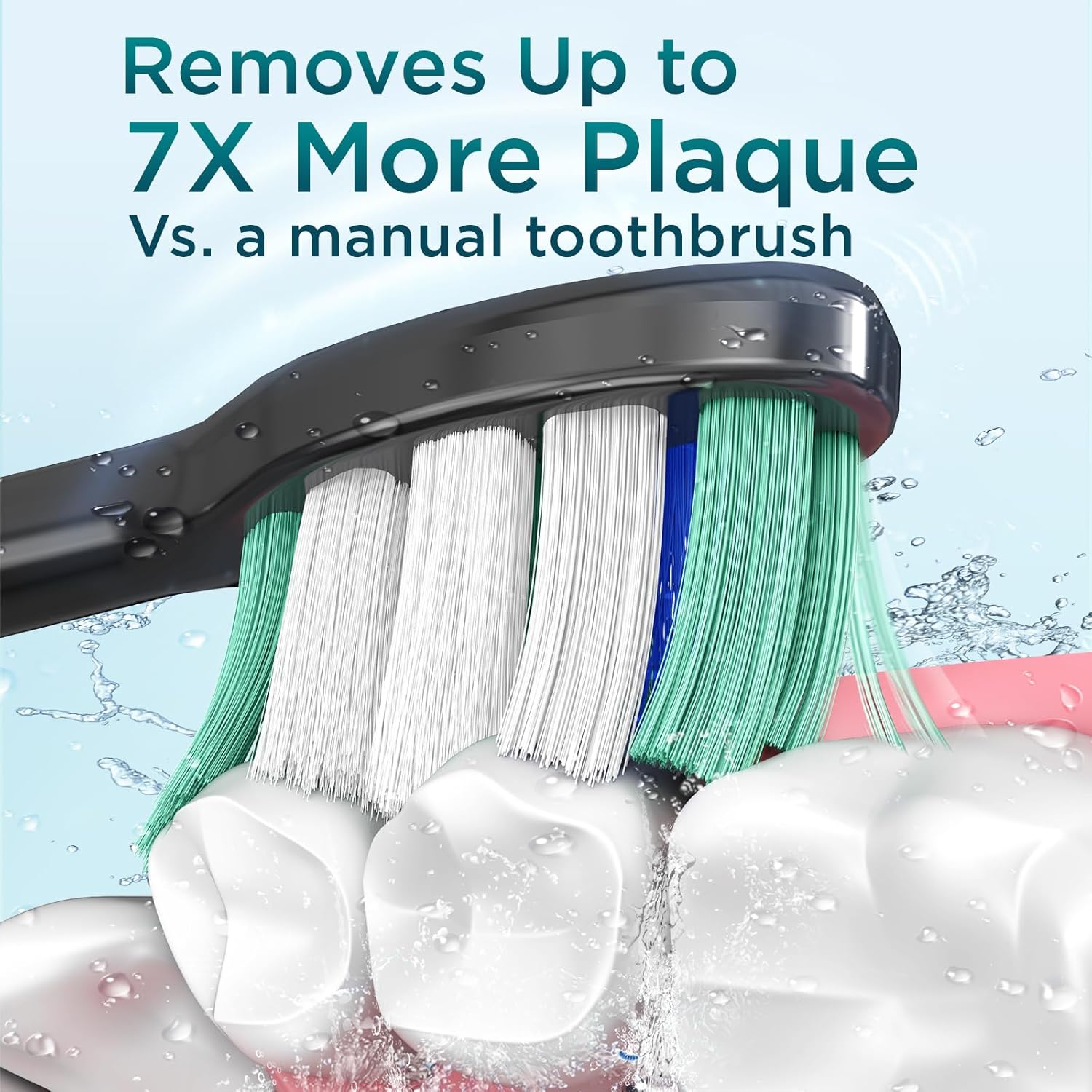 EncaLife Sonic Electric Toothbrush – Rechargeable, 8 Brush Heads, Travel Case, Long Battery encalife