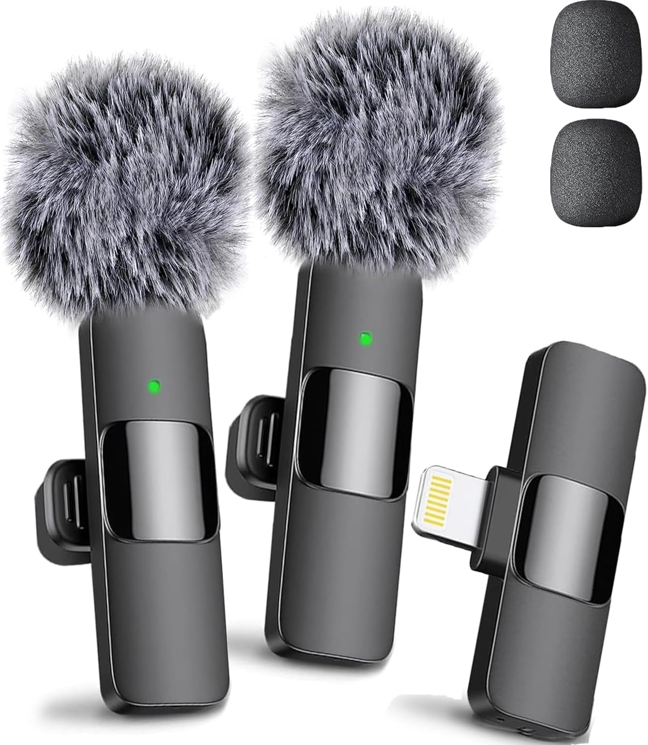 Wireless Mini Lavalier Microphone With Noise Cancelling encalife