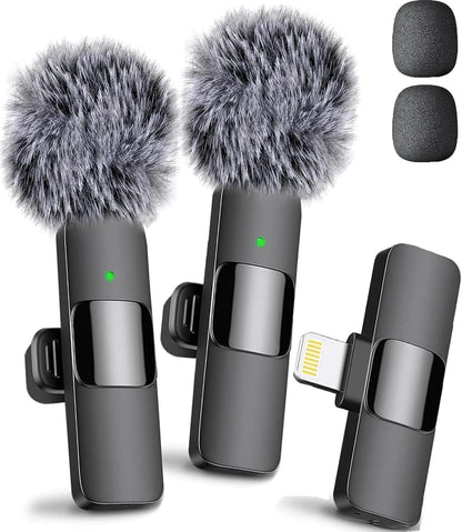 Wireless Mini Lavalier Microphone With Noise Cancelling encalife