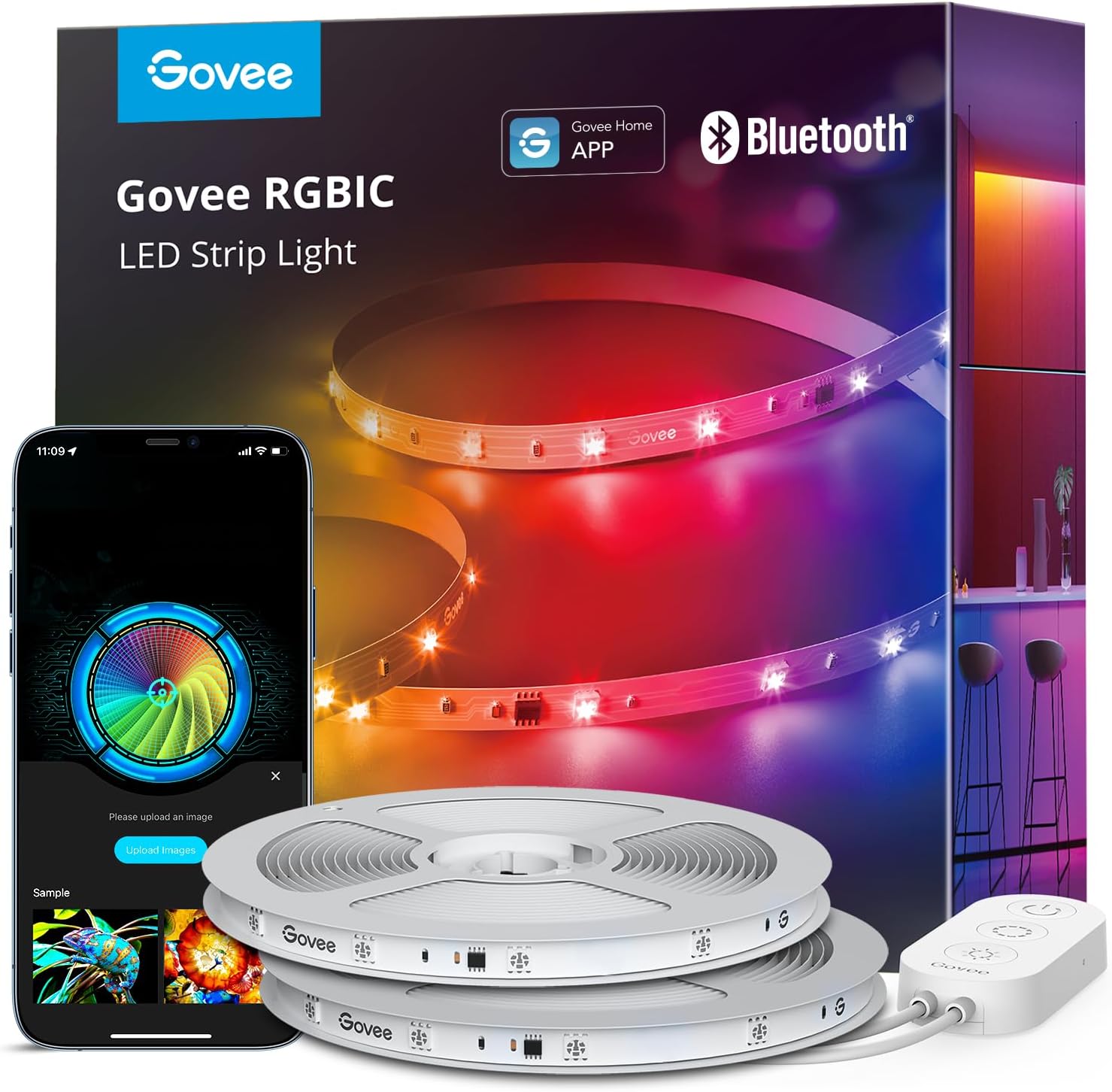 Dynamic RGBIC LED Strip Lights With Music Sync encalife