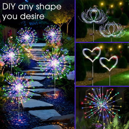 Solar Firework Garden Lights With 8 Lighting Modes encalife