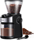 Electric burr coffee grinder with 32 grind settings