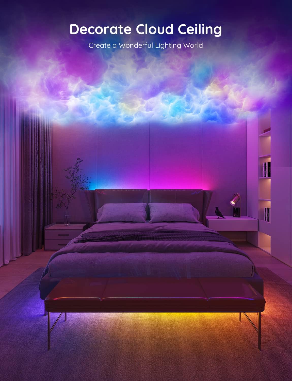 Smart RGB Lighting Strip for Bedroom Room Decor encalife