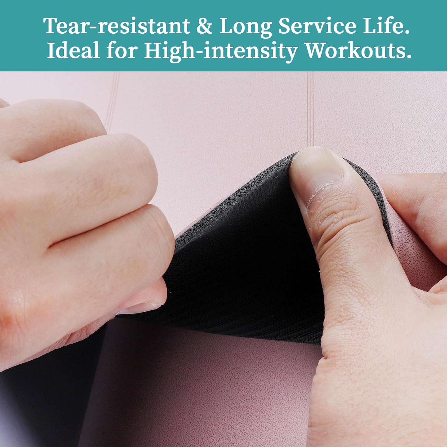 Yoga Mat I Non-Slip Mat with Natural Rubber Base encalife