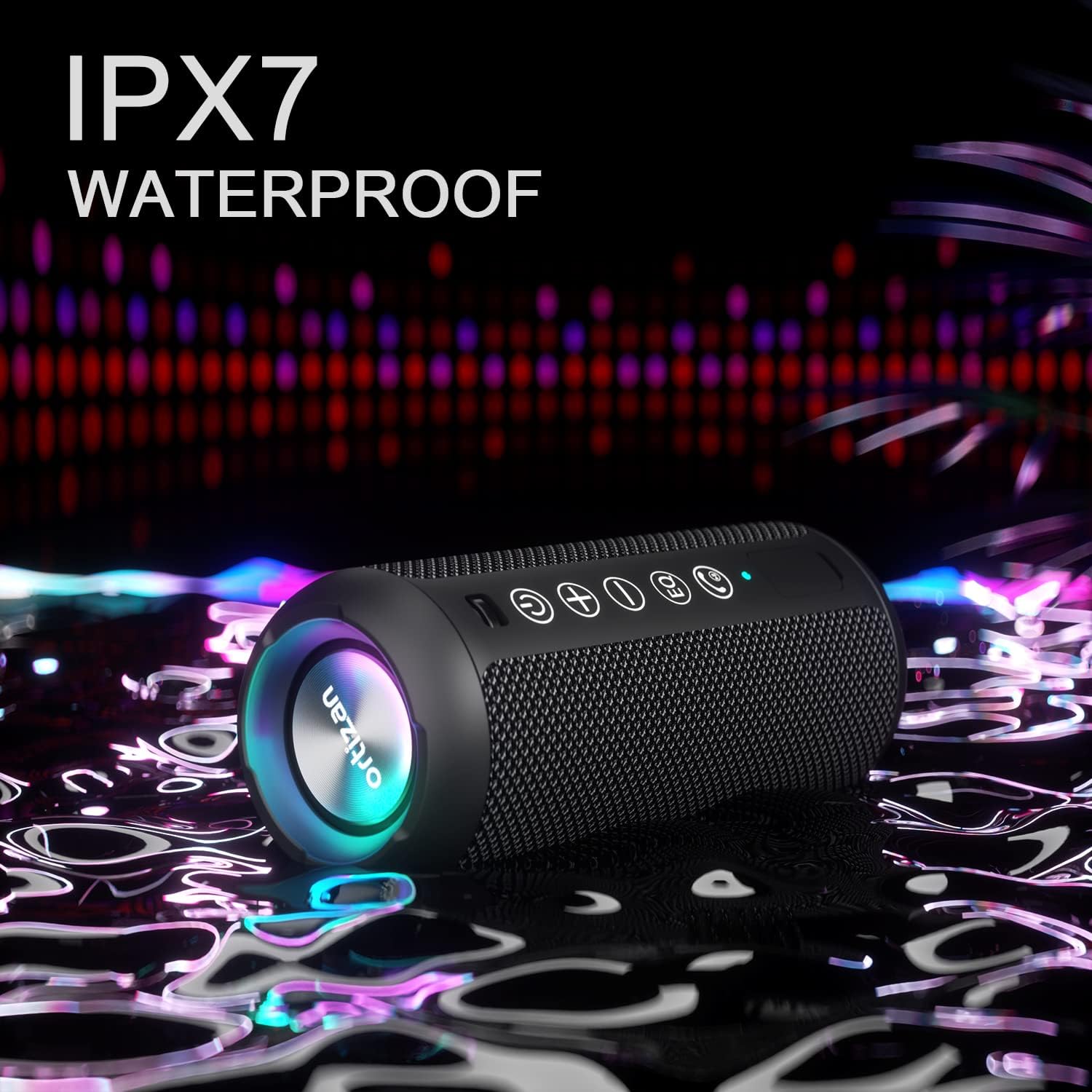 24W Waterproof Bluetooth Speaker With Deep Bass encalife