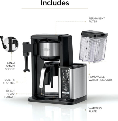 Hot Iced Coffee Maker with Frother encalife