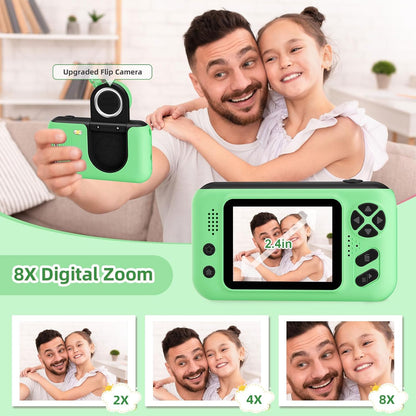 Kids Camera with 1080P Video &amp; 32GB Card encalife