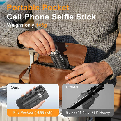 5-in-1 Magnetic Selfie Stick Tripod With Remote encalife