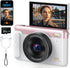 Pink 75MP 4K WiFi Vlogging Camera