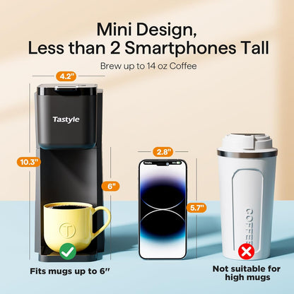 Mini Hot Iced Single Serve Coffee Maker encalife