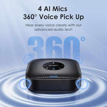 Portable Conference Speakerphone for Clearer Hybrid Meetings encalife