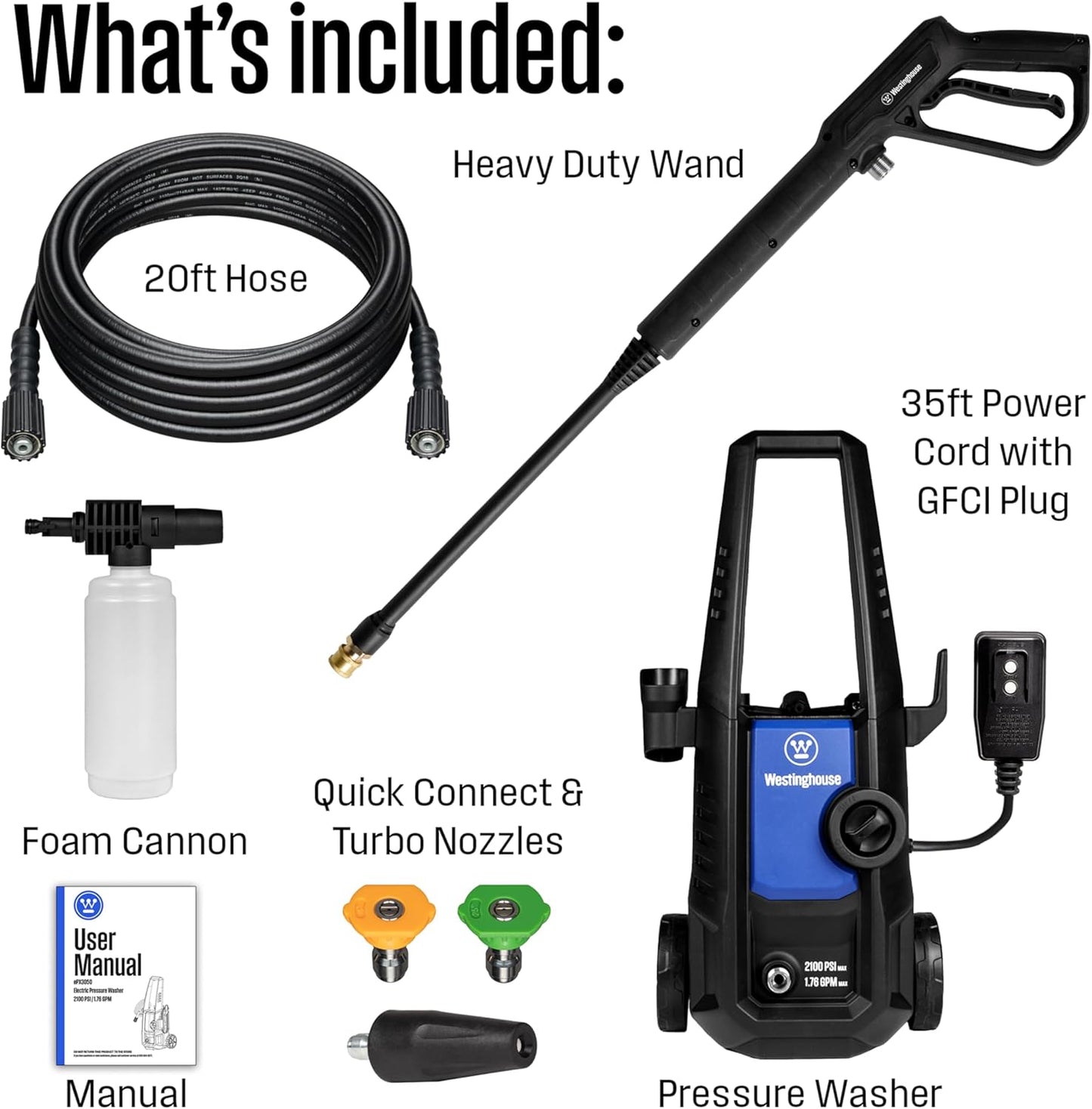 Pressure Washer | 2100 PSI Electric Cleaner encalife
