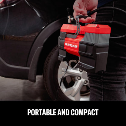 Compact 150PSI Tire Inflator With LED Light encalife