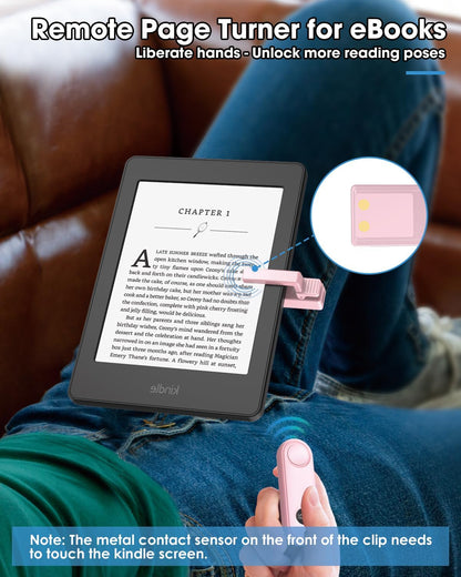 Pink Page Turner Remote for Comfortable Reading Anywhere encalife