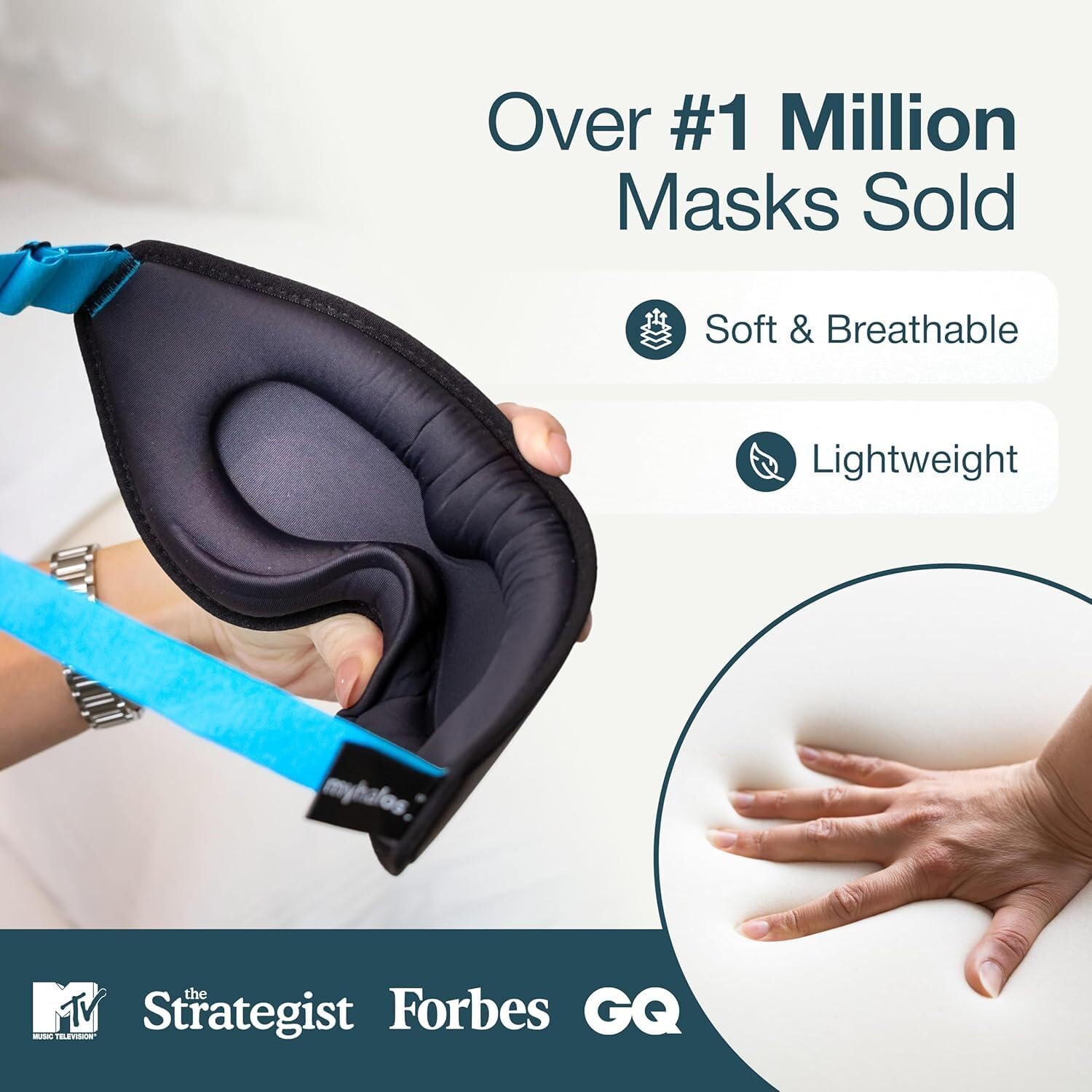 3D Blackout Sleep Mask for Side Sleepers encalife