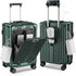 Aluminum frame carry on luggage with front pocket and USB charging