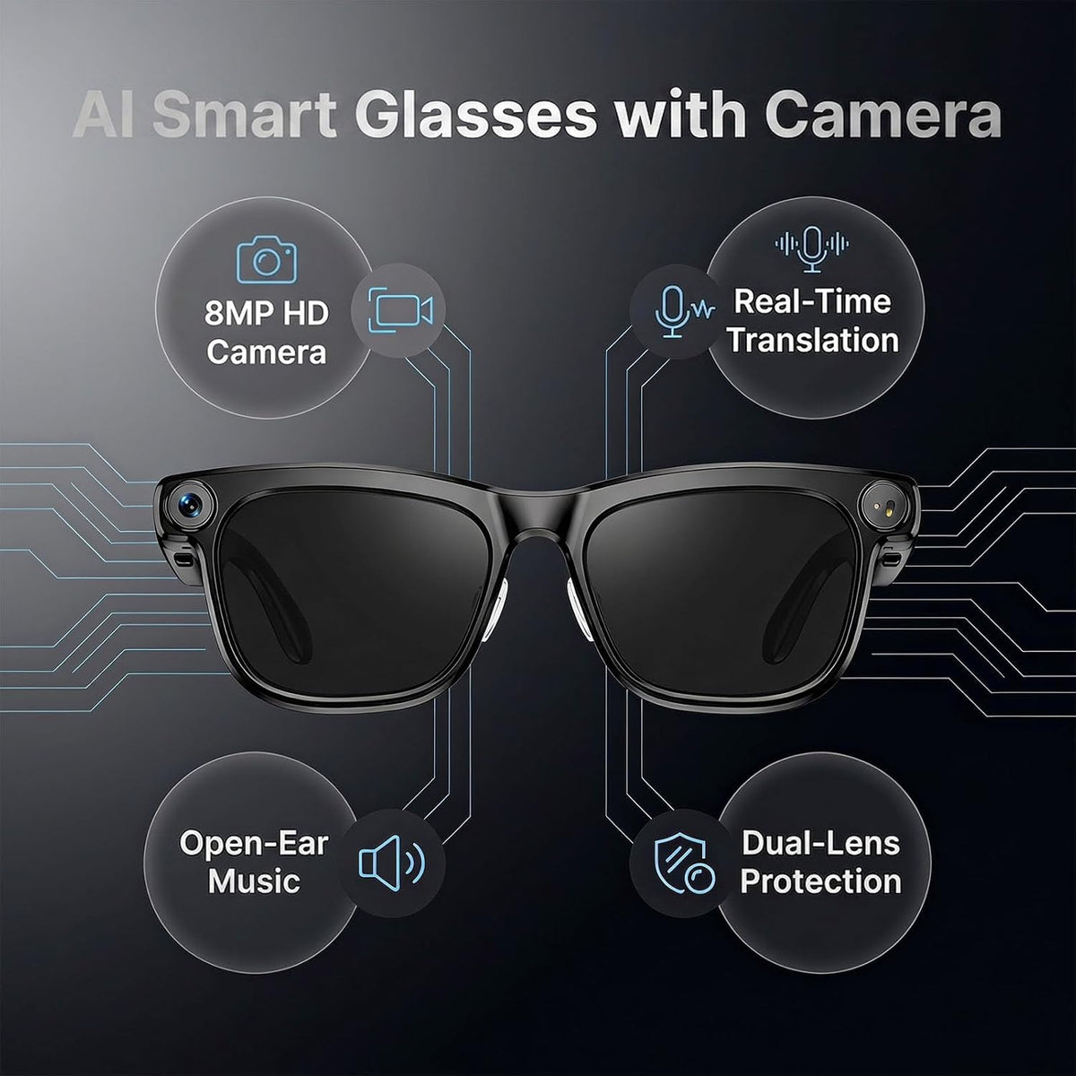 AI Camera Smart Glasses encalife