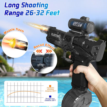 Electric Water Gun | Flash Recoil High Capacity Blaster Toy encalife