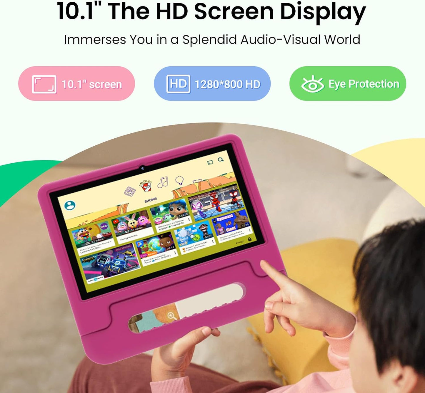 CFVOCUY 10.1” Kids Tablet I Android 15 Learning Tablet encalife