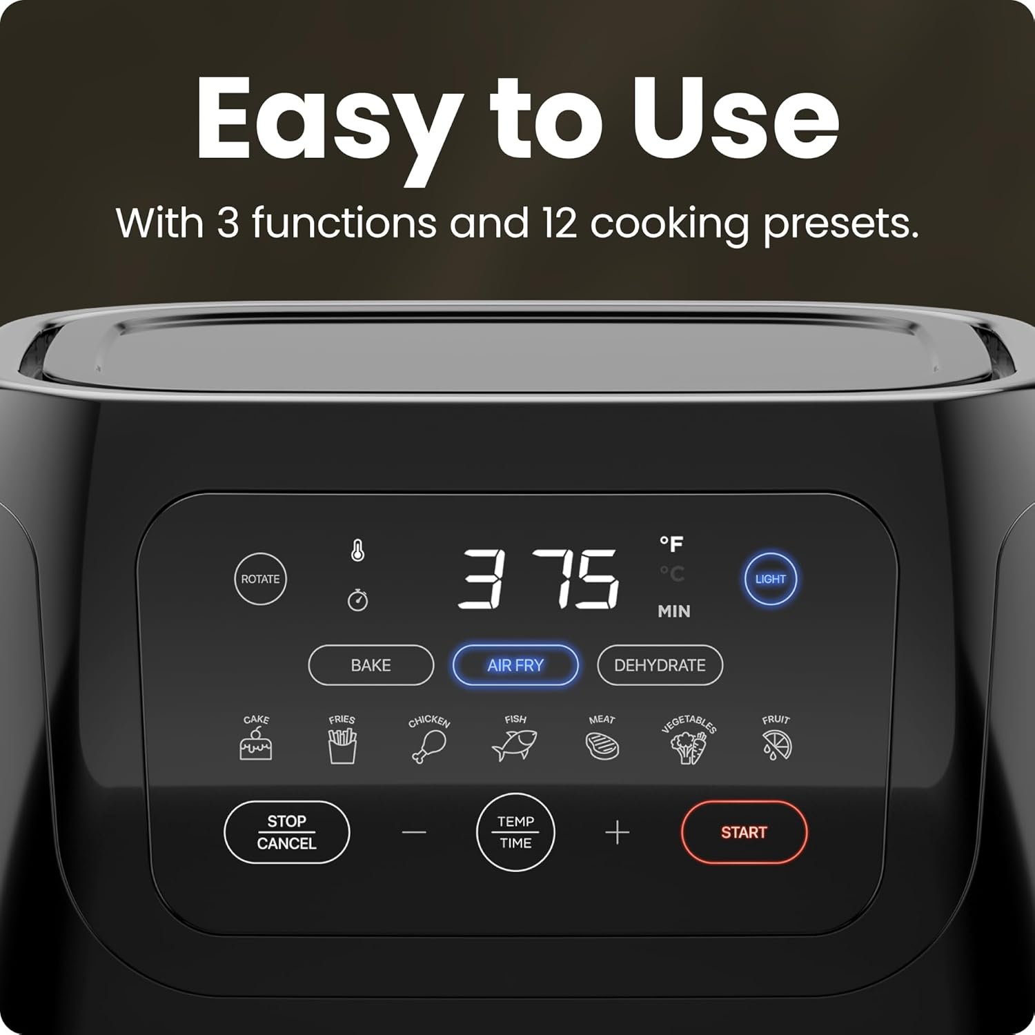 10L Digital Air Fryer Oven I Rotisserie & Dehydrator encalife