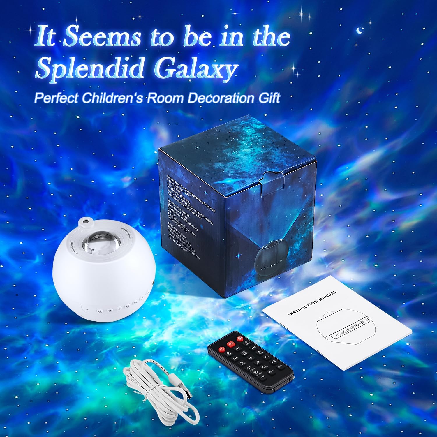 4-in-1 Galaxy Projector Starry Sky Night Light encalife