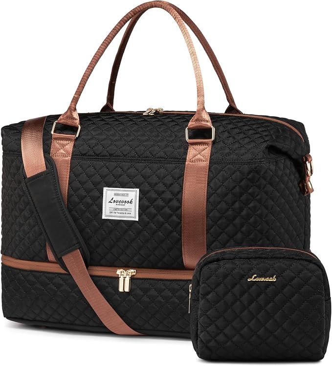 Women’s Weekender Bag with Shoe Compartment | Carry on luggage encalife