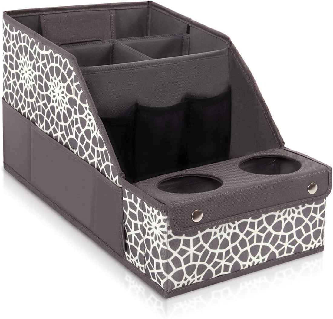 Foldable Car Seat Organizer with Cup Holders encalife