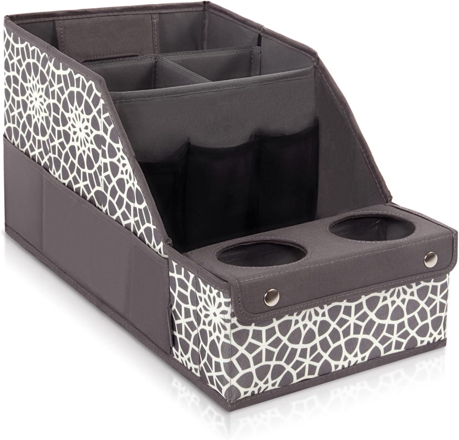 Foldable Car Seat Organizer with Cup Holders encalife
