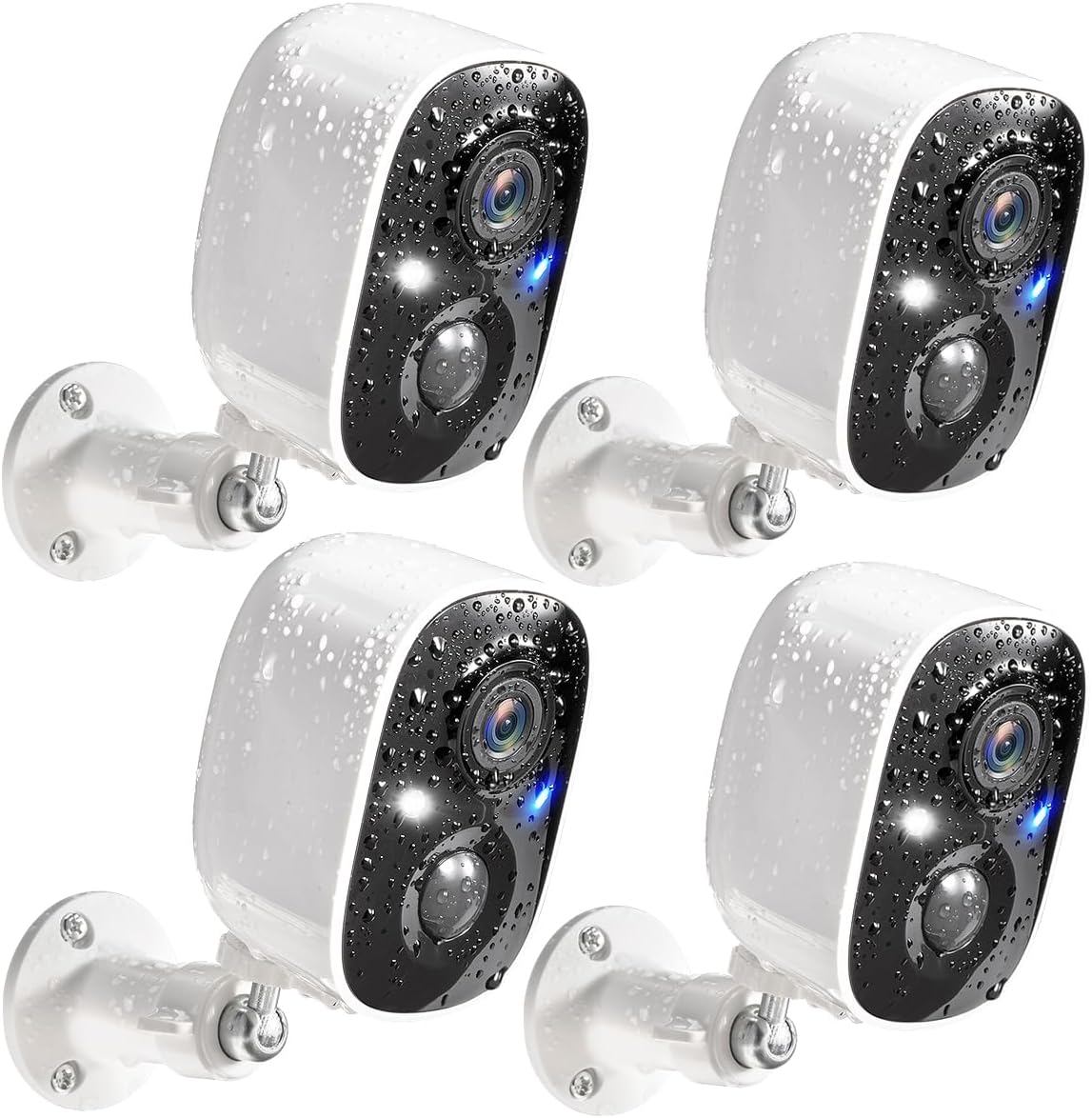 Security Camera I 2K Wireless Outdoor 4 Pack with Night Vision