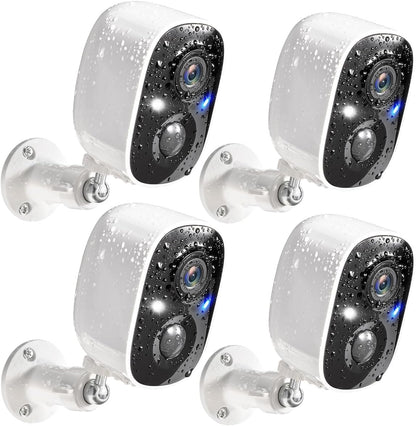 Security Camera I 2K Wireless Outdoor 4 Pack with Night Vision