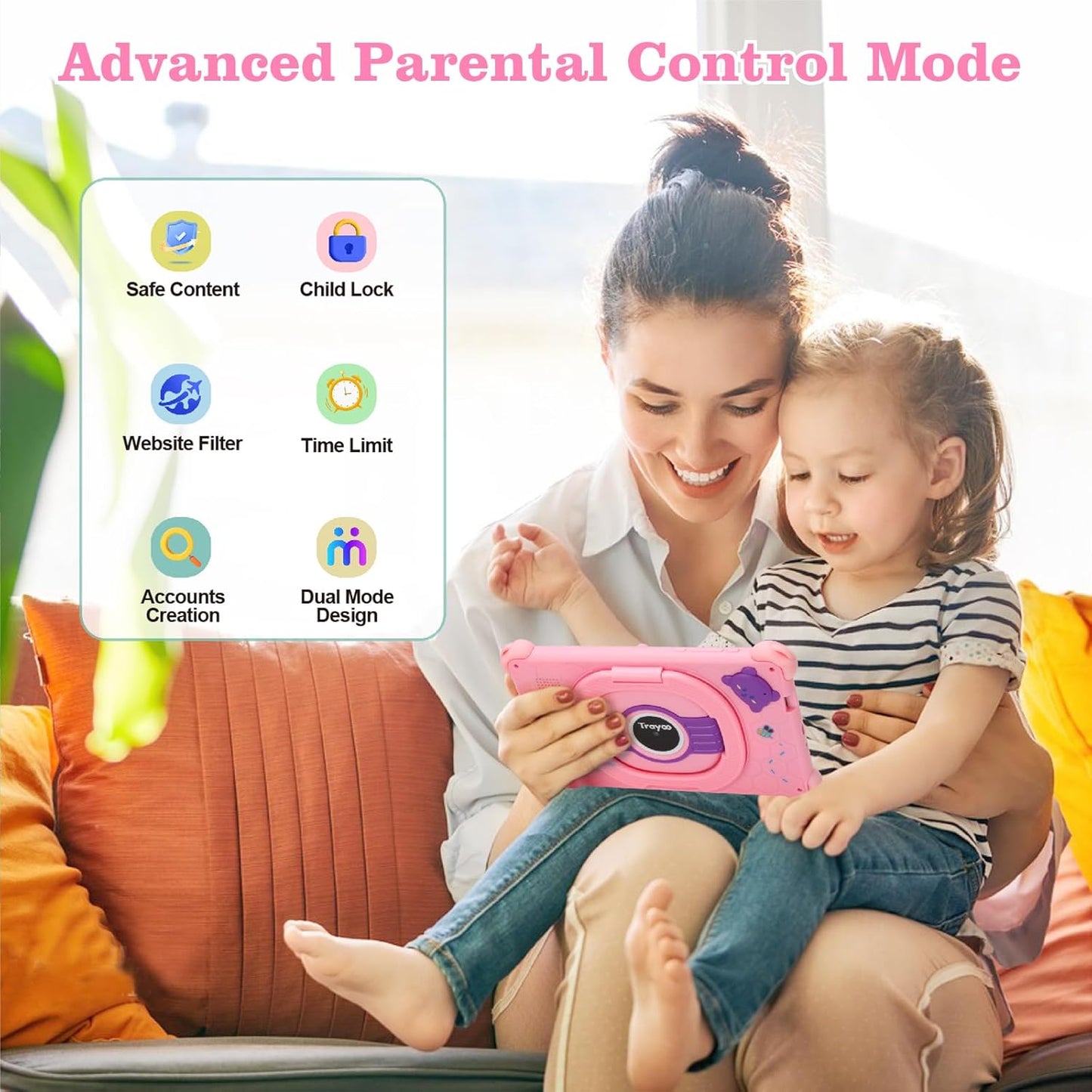 Trayoo 7” Kids Tablet I Toddler Learning Tablet encalife