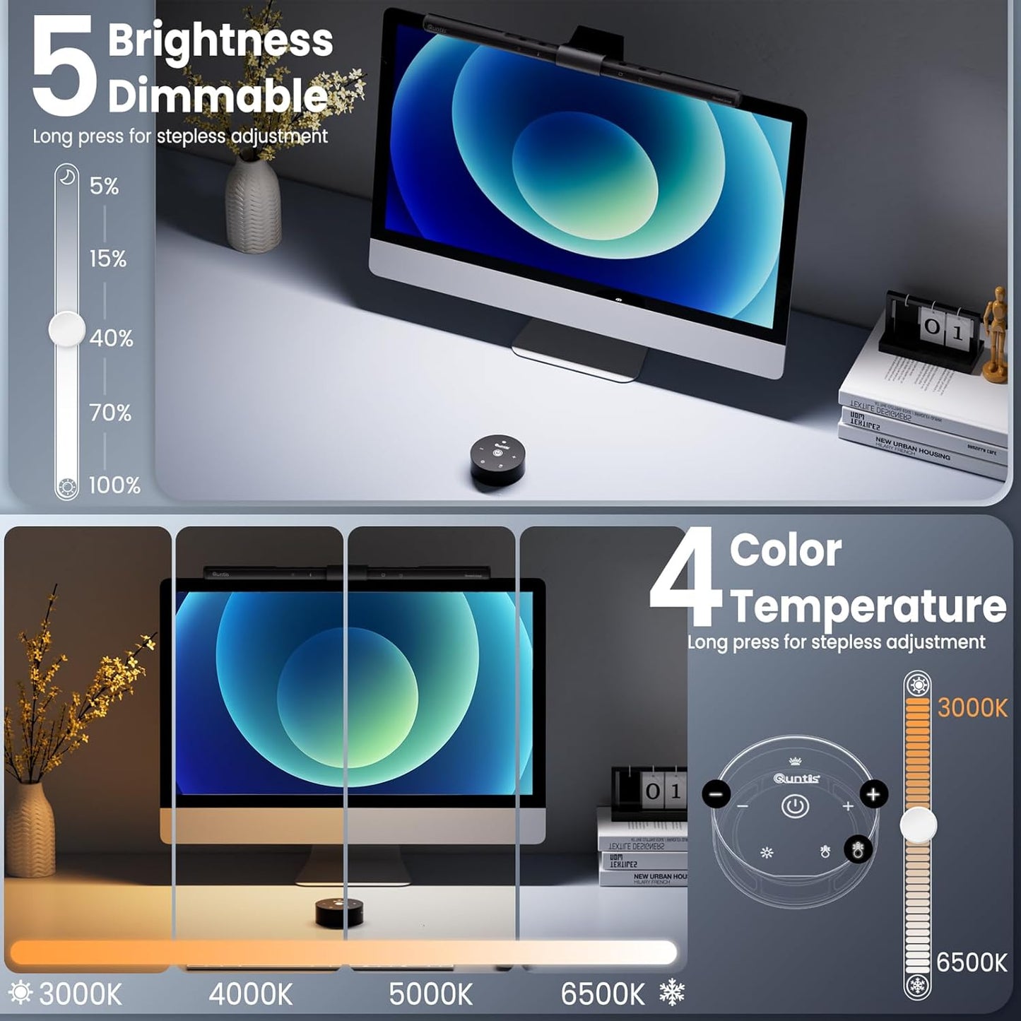 USB Monitor Light Bar for Home Office Desks encalife