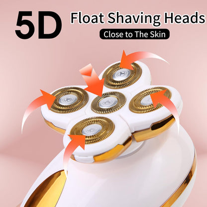 5-in-1 Electric Razor Women Wet Dry Shaver encalife