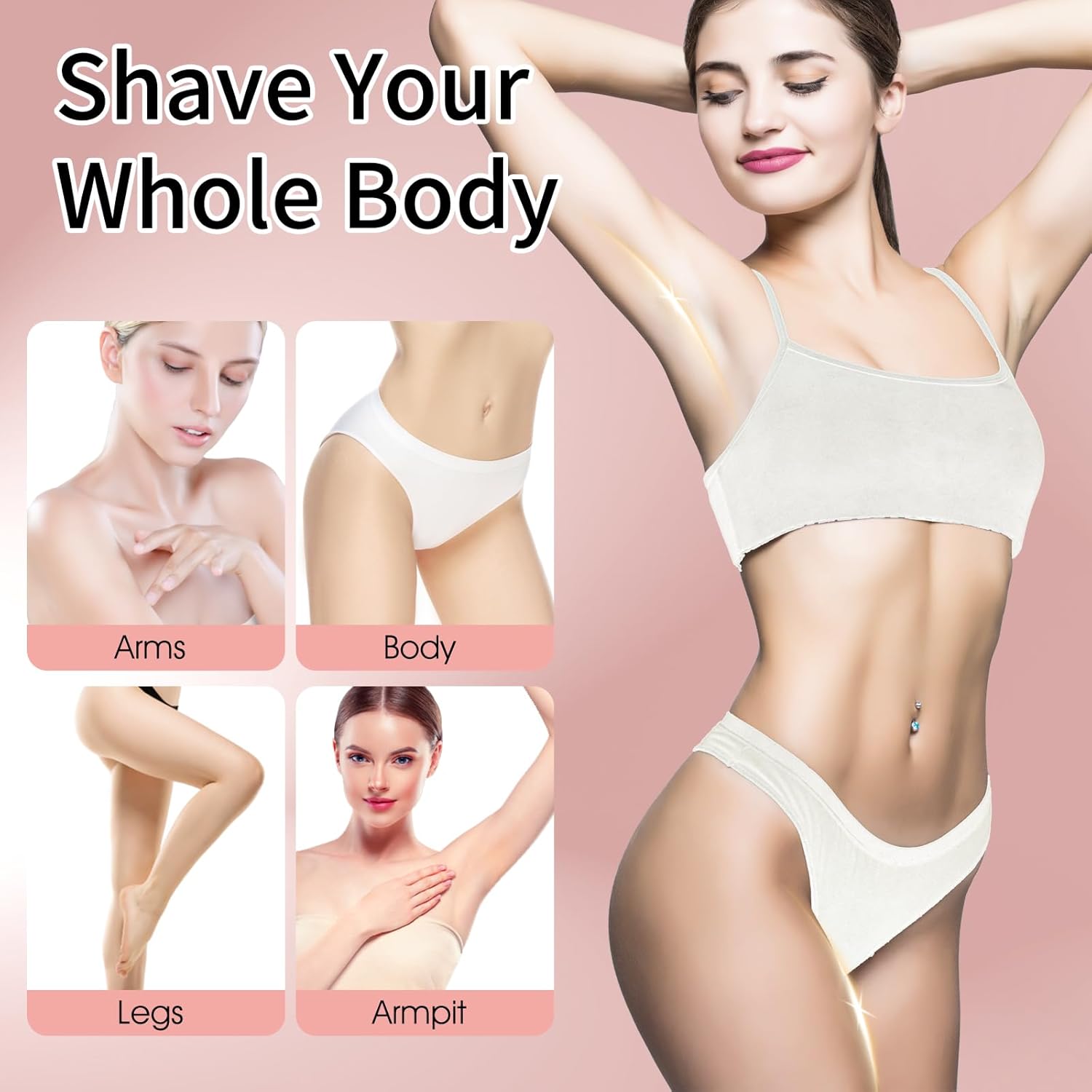 5-in-1 Electric Razor Women Wet Dry Shaver encalife