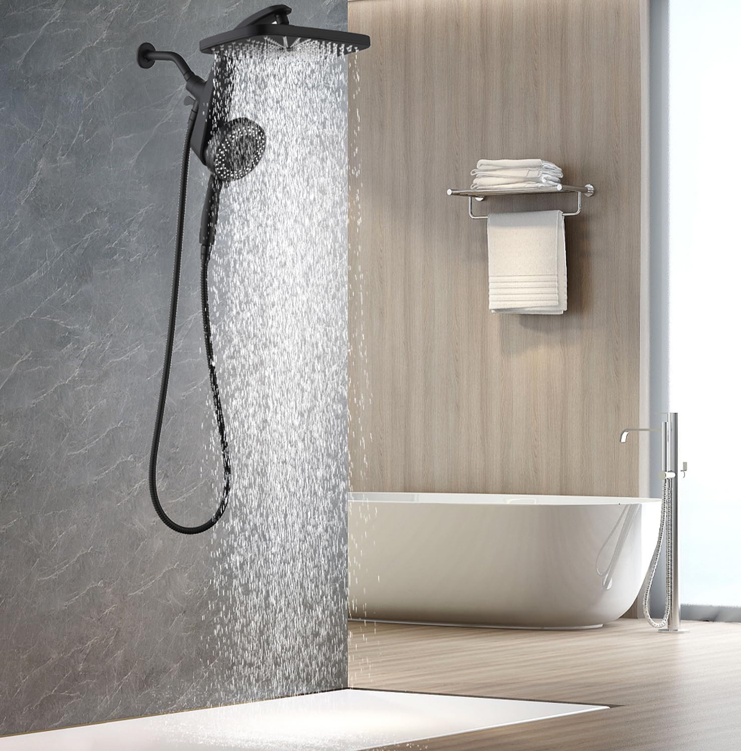 High Pressure Rain I Handheld Shower Head Combo encalife