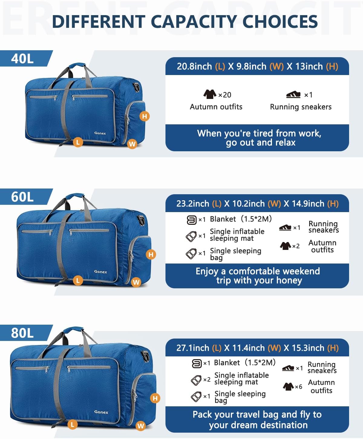 Foldable Travel Duffle with Shoe Compartment | Carry on luggage encalife