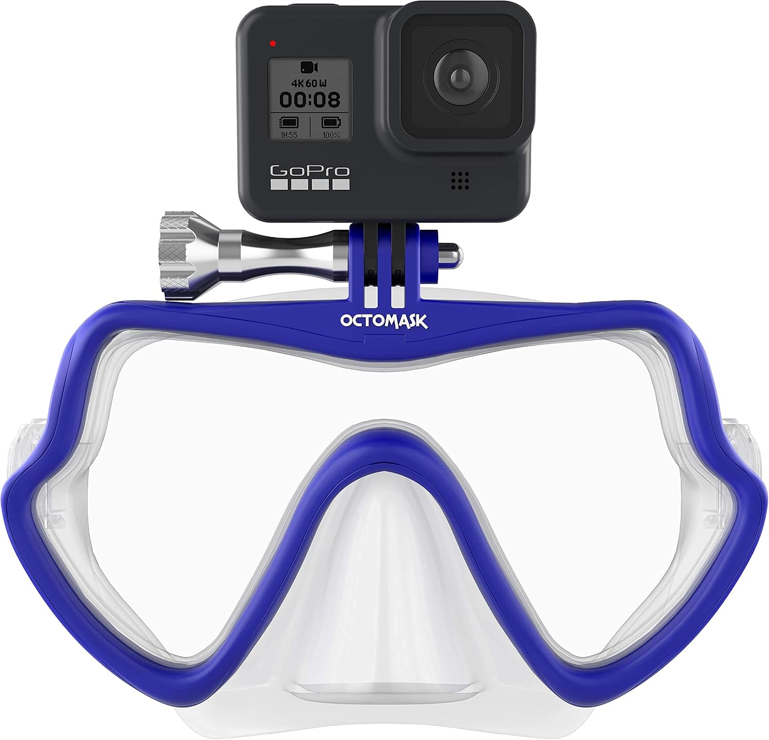 Frameless Scuba Diving Mask With Action Camera Mount encalife