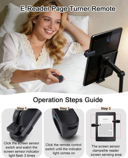 Ergonomic Page Turner Remote for Hands Free Reading encalife
